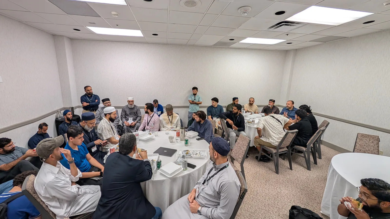 Muslim technologists at IASER's lunch discussion during the AMJA conference, 30 August 2026