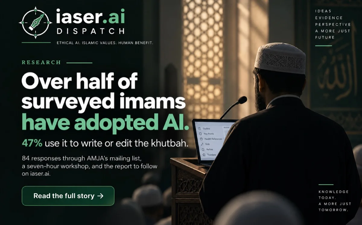 Over half of surveyed imams have adopted AI: 47% use it to write or edit the khutbah